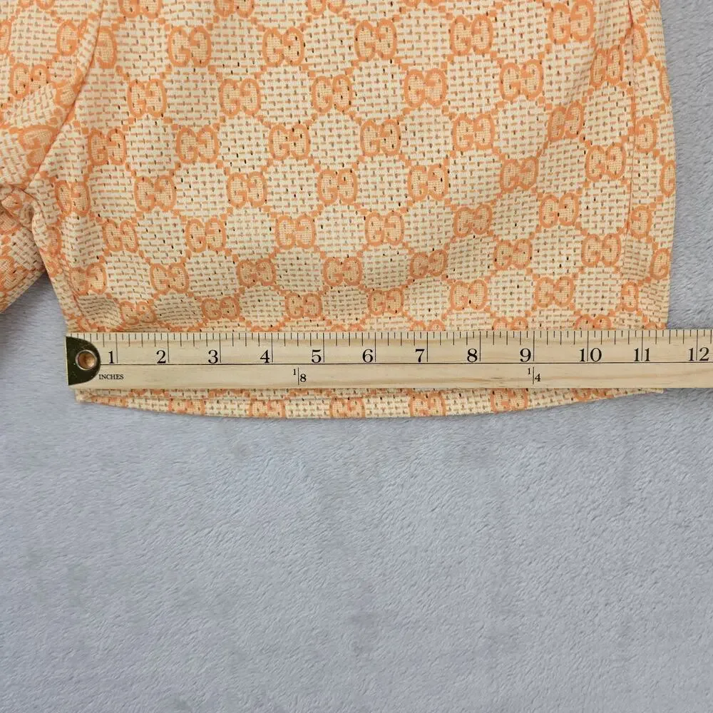 Bravest Studios Mesh Shorts Mens Small GG Orange AOP All Over Print Mesh